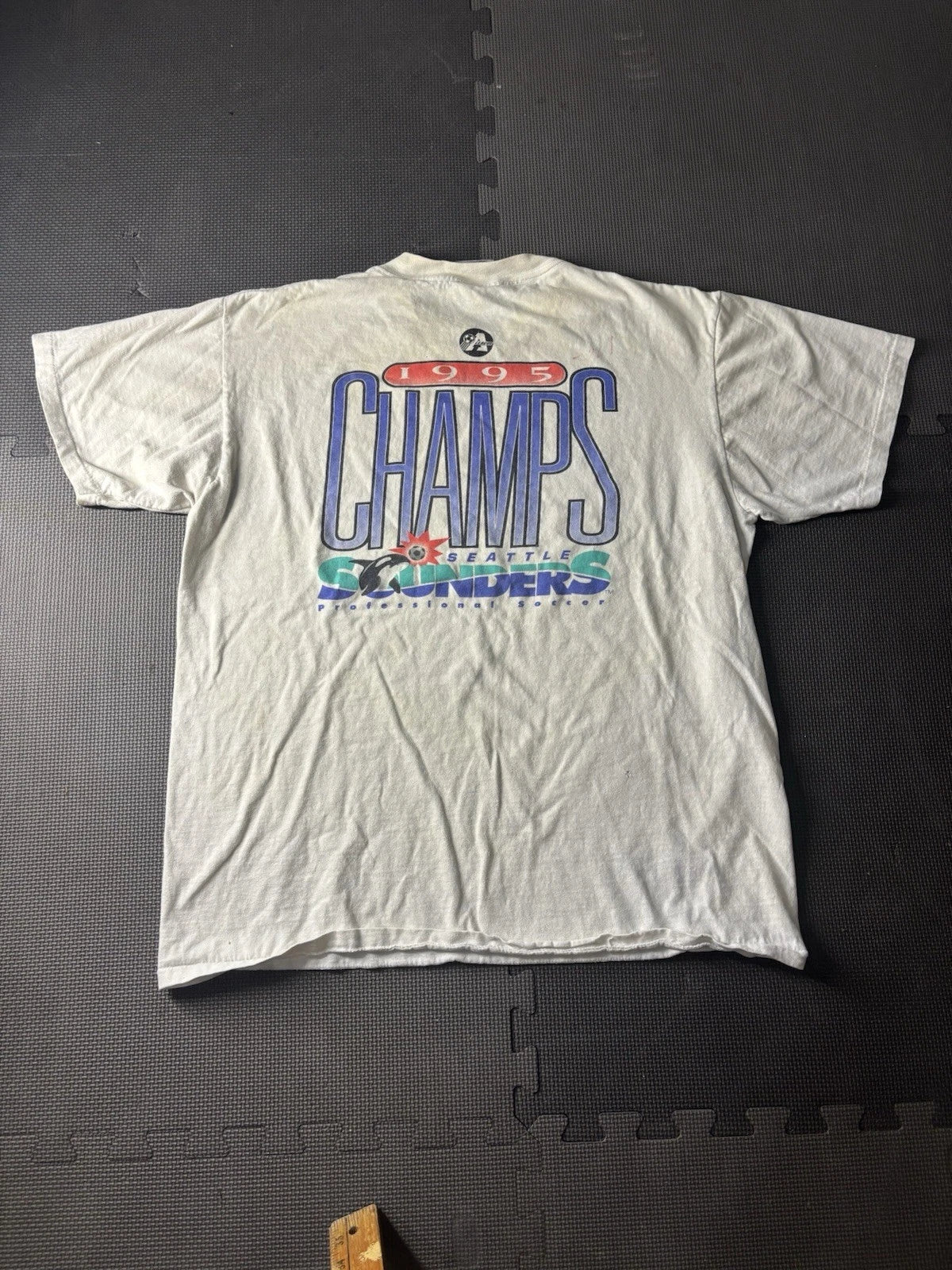 VINTAGE RARE Seattle Sounders 1995 Champs Men's T-Shirt White Size L
