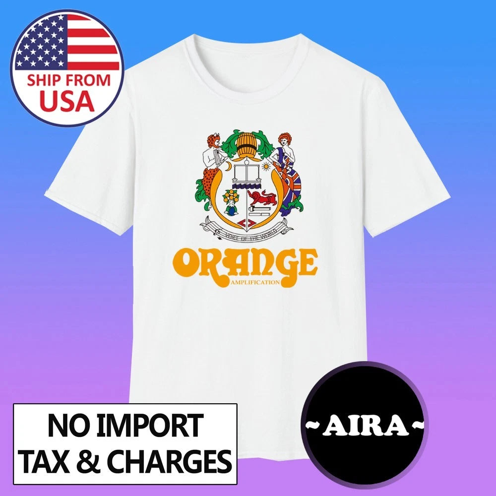 Orange Amplification Men's White Size S-5XL