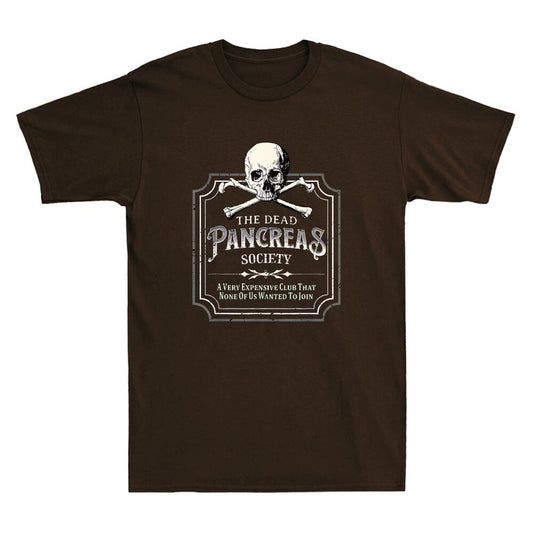 Dead Pancreas Society Type One Diabetes T1D Horror Skull Vintage Men's T-Shirt