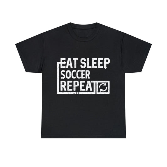 Eat Sleep Soccer Graphic Tee Shirt, S-5XL