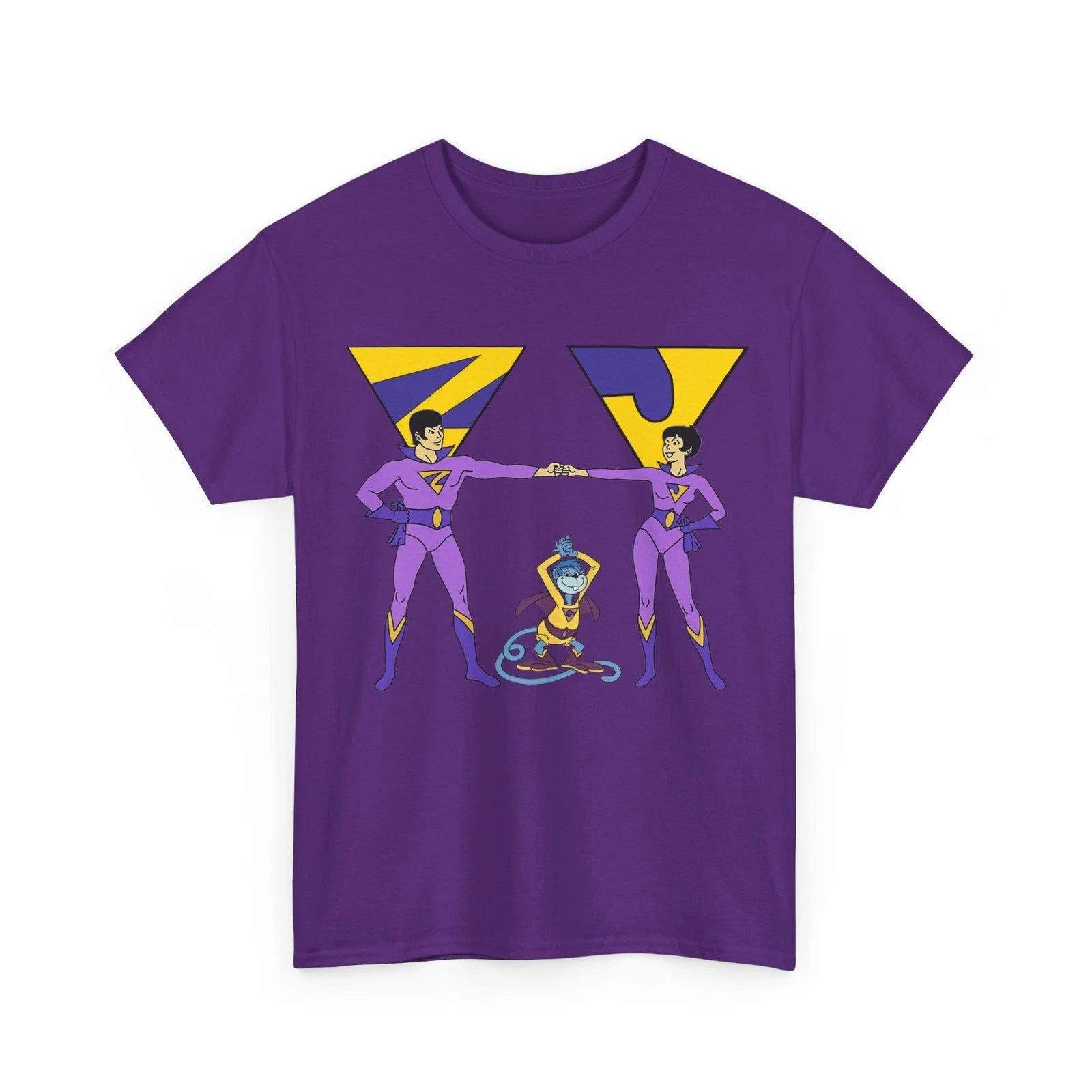 Wonder Twins T-Shirt Super Friends Hanna-Barbera Zan & Jayna Vintage-Style Tee