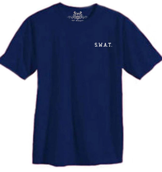 NEW MEN'S PRINTED "S.W.A.T." SWAT TEAM FUNNY CUSTOM BLACK NAVY COTTON T-SHIRT