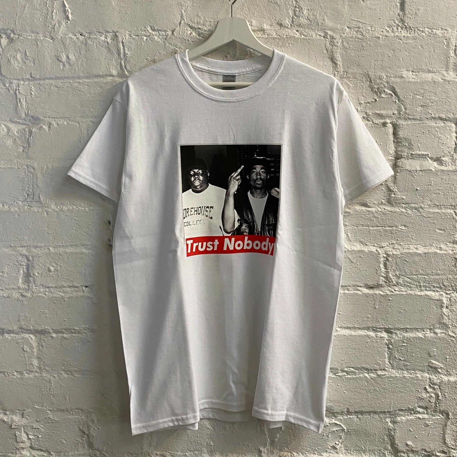 Biggie & Tupac Trust Nobody White Tee T-shirt by ACTUAL FACT