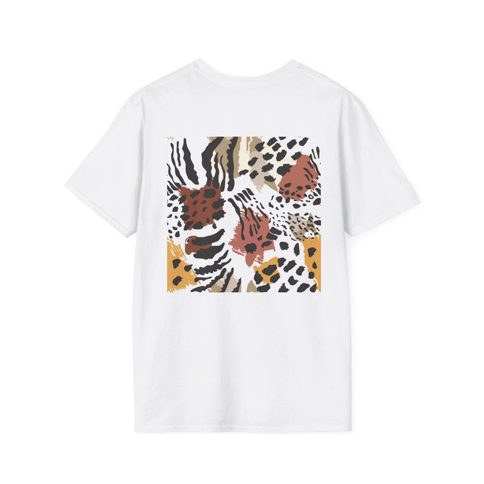 Abstract Animal Print T-Shirt | Leopard Zebra Patchwork