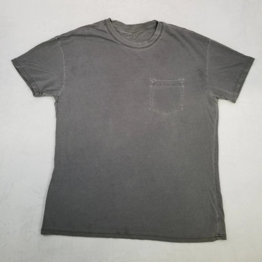 Goodfellow & Co Men's Gray Heather Pocket Embroidered Logo Graphic Tee Shirt M