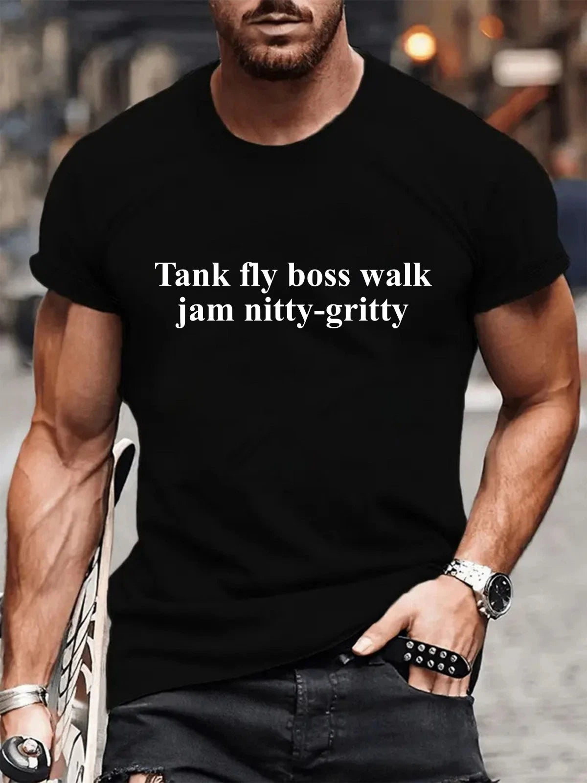 Tank Fly Boss Walk Jam Nitty-Gritty T-Shirt Rave Music Lovers Retro Unisex Top