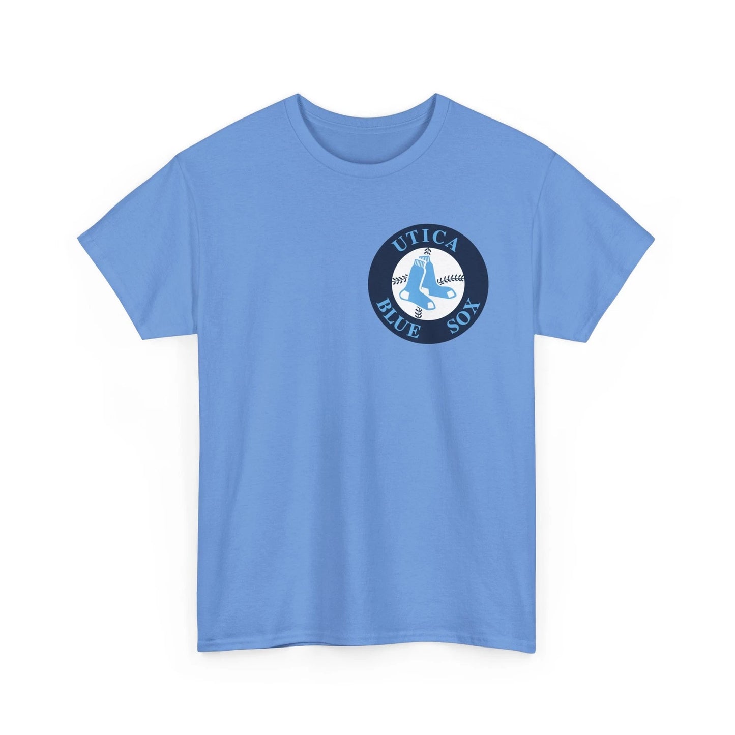 Utica Blue Sox Defunct Baseball Team Printed T-Shirt Vintage Sports Collectible