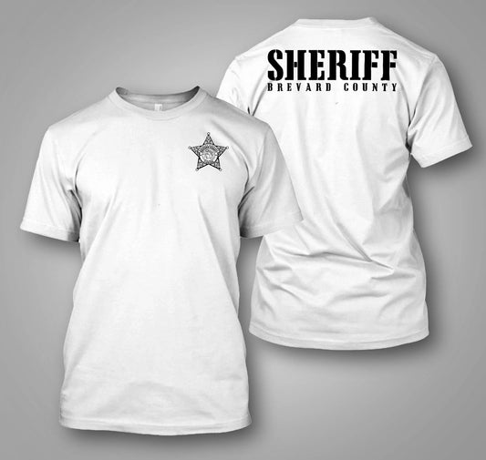 POLICE County Sheriff Brevard Florida-  Custom Men's Back and front  T-Shirt Tee