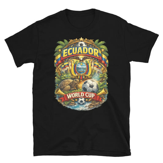 Ecuador World Cup Football Fan T-Shirt – Yellow Blue Red Supporter Edition