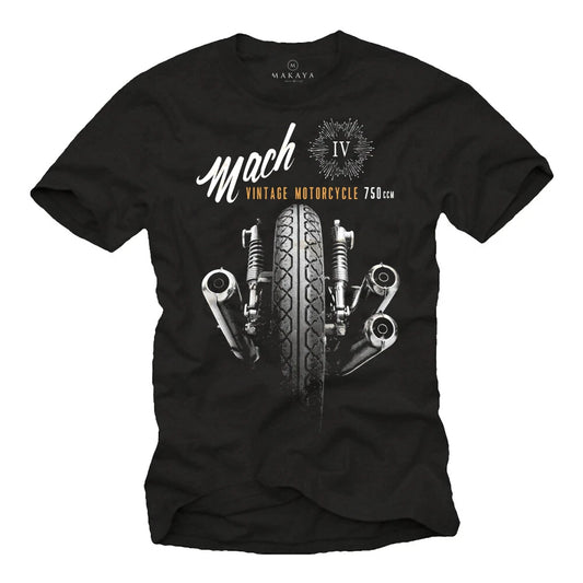 Vintage Vintage Motorcycle Mens T-Shirt with Mach 4 Chopper - Mens Biker Z1