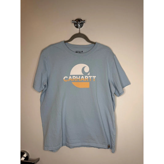 Carhartt Baby Blue Loose Fit T Shirt XL Oversized Grunge Tee