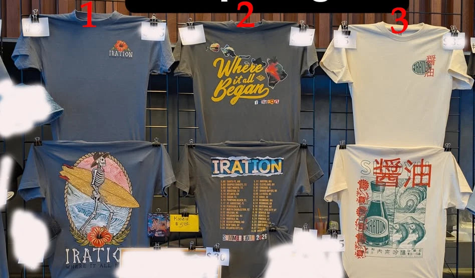 Iration T Shirt, Graphic Reggae Rock, 2 Sided, reprint