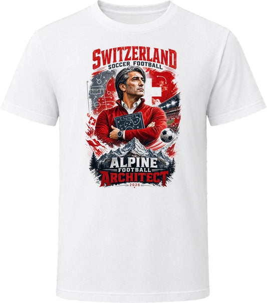 Switzerland Soccer Football Coach Alpine Football Architect T Shirt