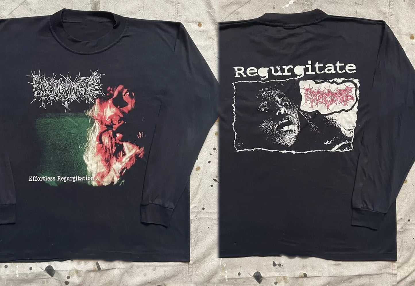 Regurgitate Band Music Black T-Shirt Cotton Unisex Long Sleeve 7D1696