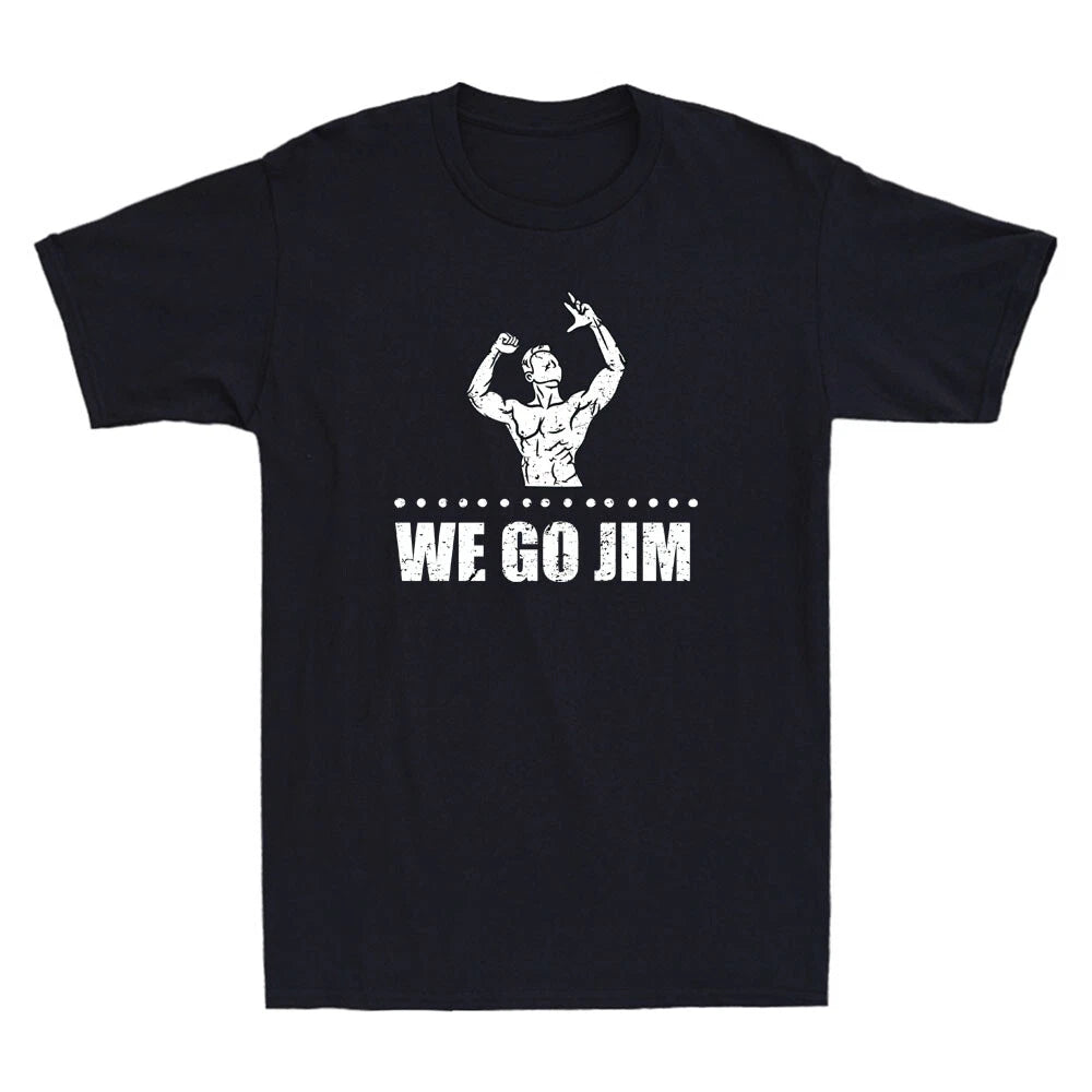 We Go Jim Gym Bro Culture Workout Classic Pump Cover Funny Vintage Men's T-Shirt