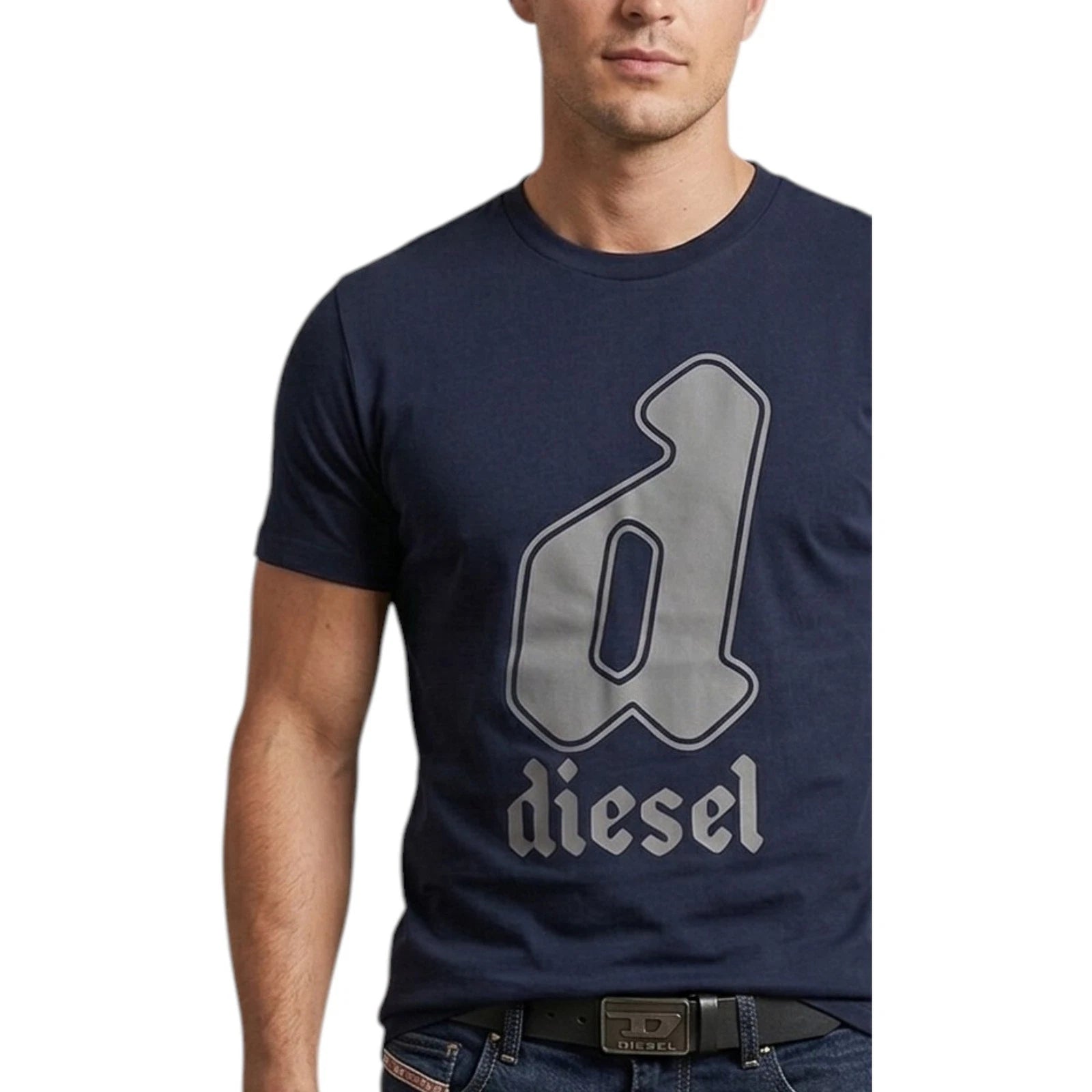 Diesel Mens T Shirts T-Diegor-K59 Graphic Logo Short Sleeve Pullover Casual Top