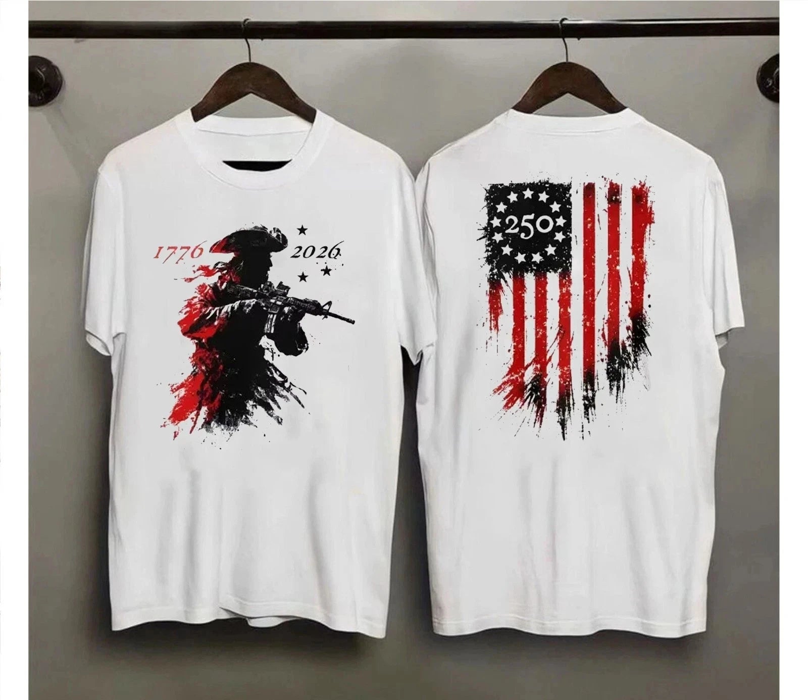 America 250th Anniversary Patriotic T-Shirt, 1776–2026 Soldier T-Shirt