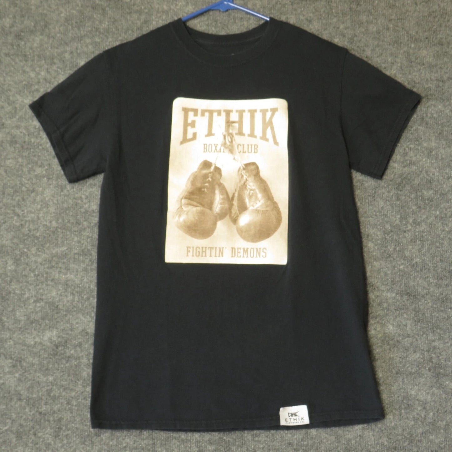 Ethik Shirt Mens Small Black Short Sleeve Crew Neck Pullover T Shirt