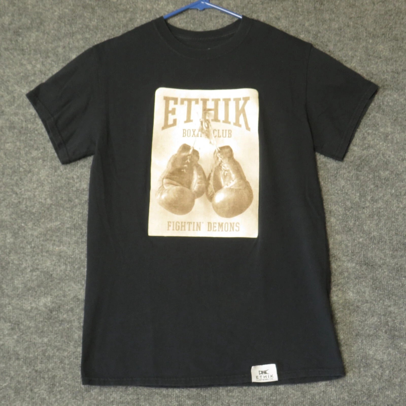 Ethik Shirt Mens Small Black Short Sleeve Crew Neck Pullover T Shirt