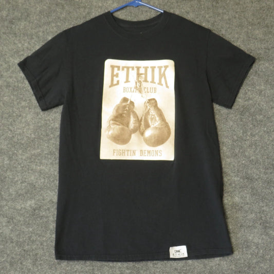Ethik Shirt Mens Small Black Short Sleeve Crew Neck Pullover T Shirt
