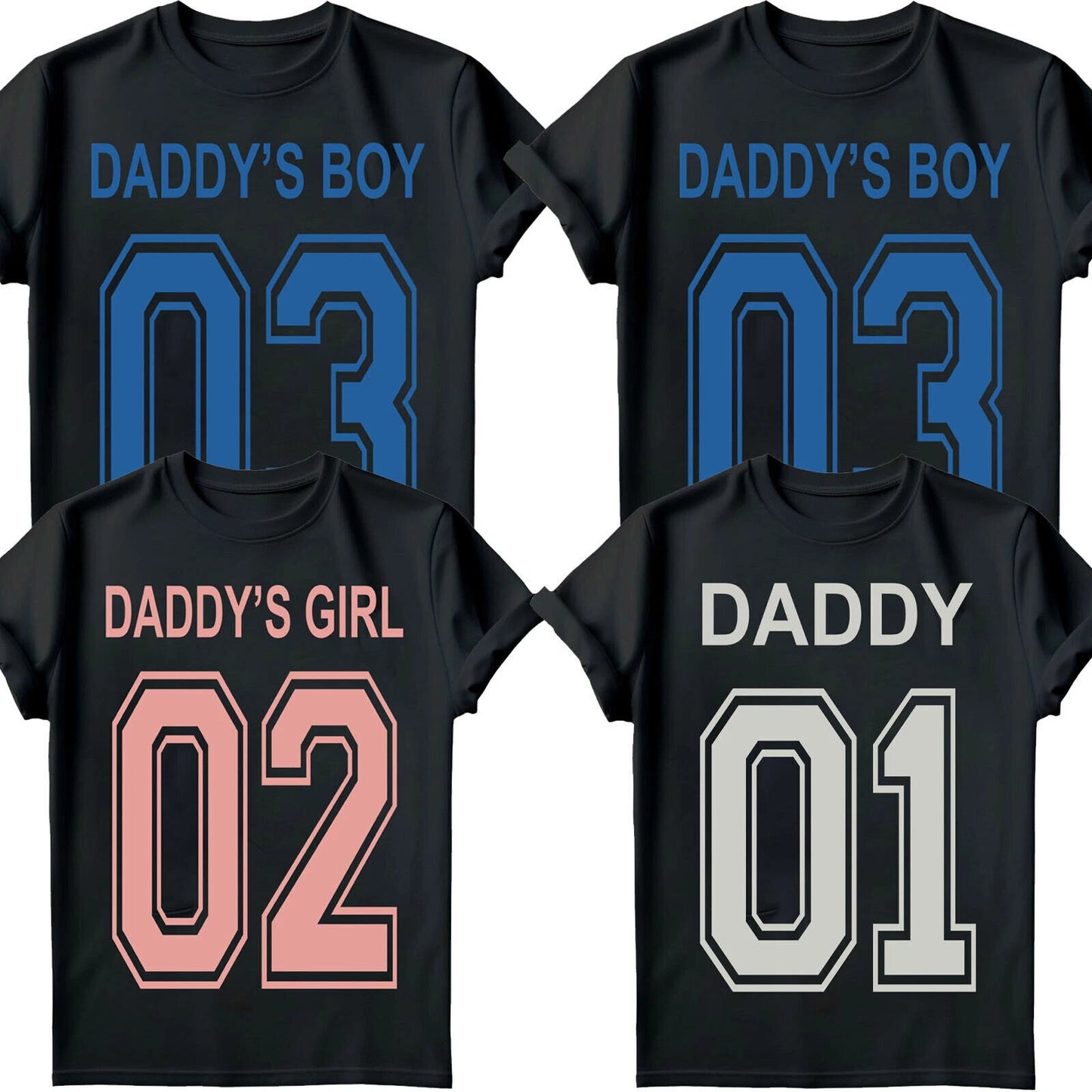 Personalised Daddy Son Fathers Day Kids Baby Matching T-Shirts Top #FD #2