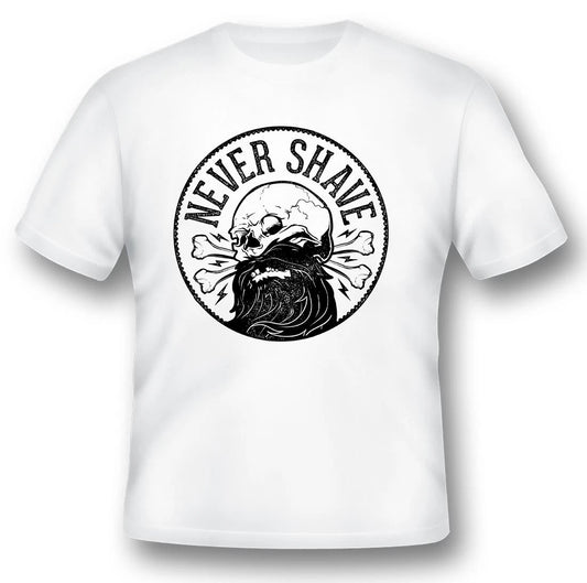 Never shave black or white Tee
