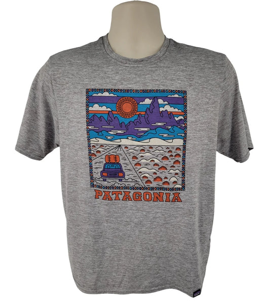 Patagonia Capilene Cool Daily Graphic Shirt Mens S Gray Outdoor T Shirt 45235