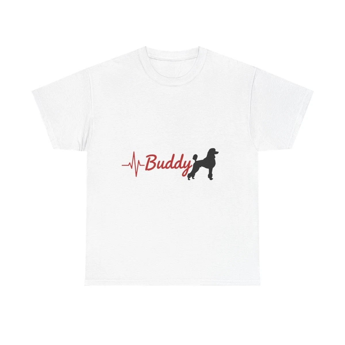 Custom Poodle Paw Print Heartbeat Shirt Personalized Pet Name Unisex Mens Womens
