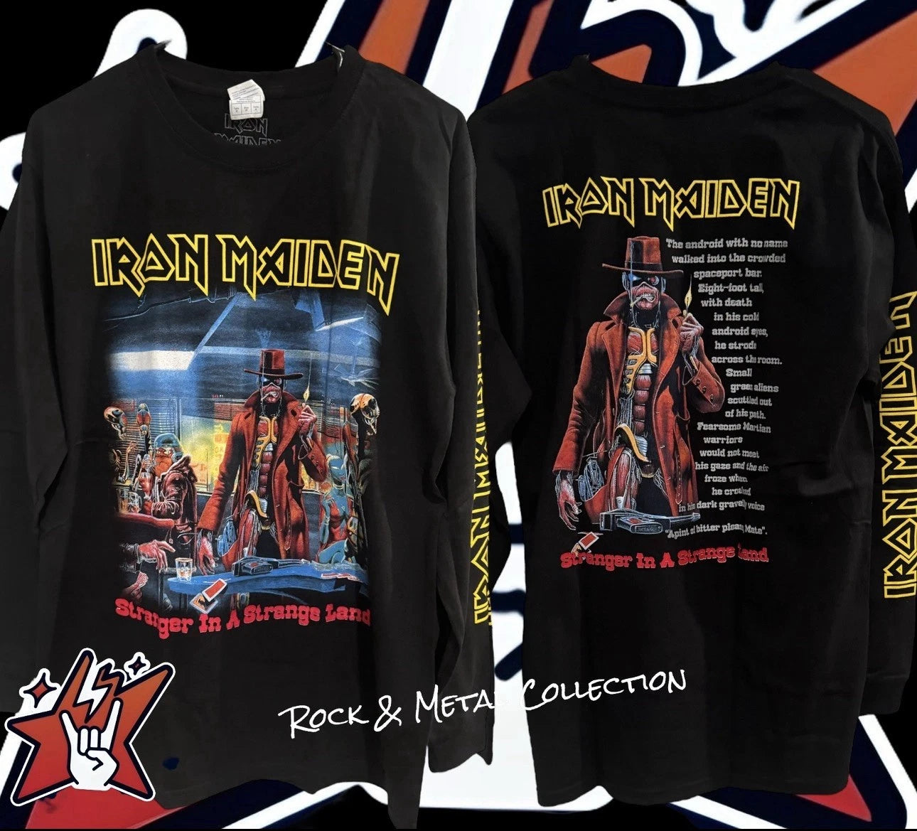 Iron Maiden T-Shirt New Short & Long Sleeve Megadeth Metallica Judas Priest