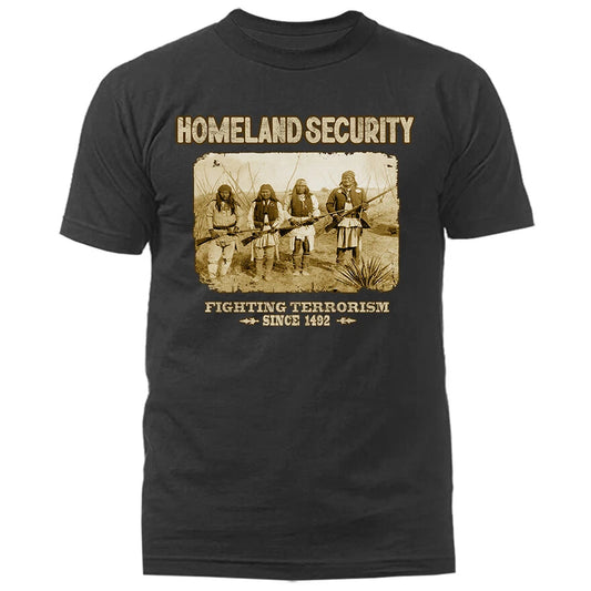 Native American Fighting Terrorism Since 1492 2nd Amendment Gun T-shirt