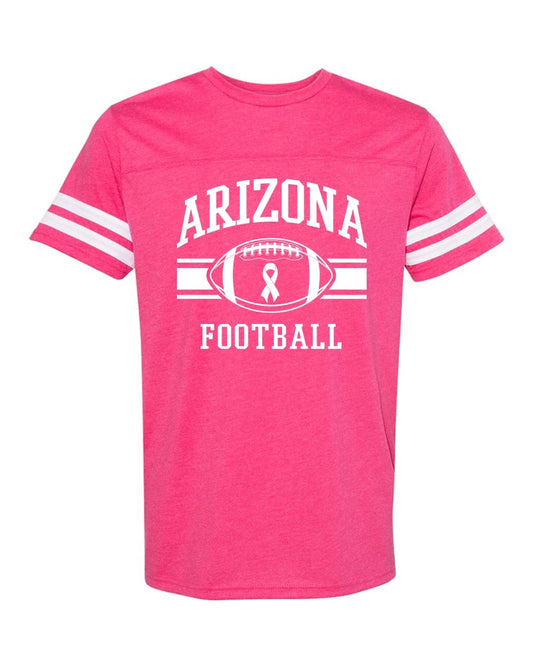 Football Fan Support Breast Cancer Awareness City Fine Jersey Tee