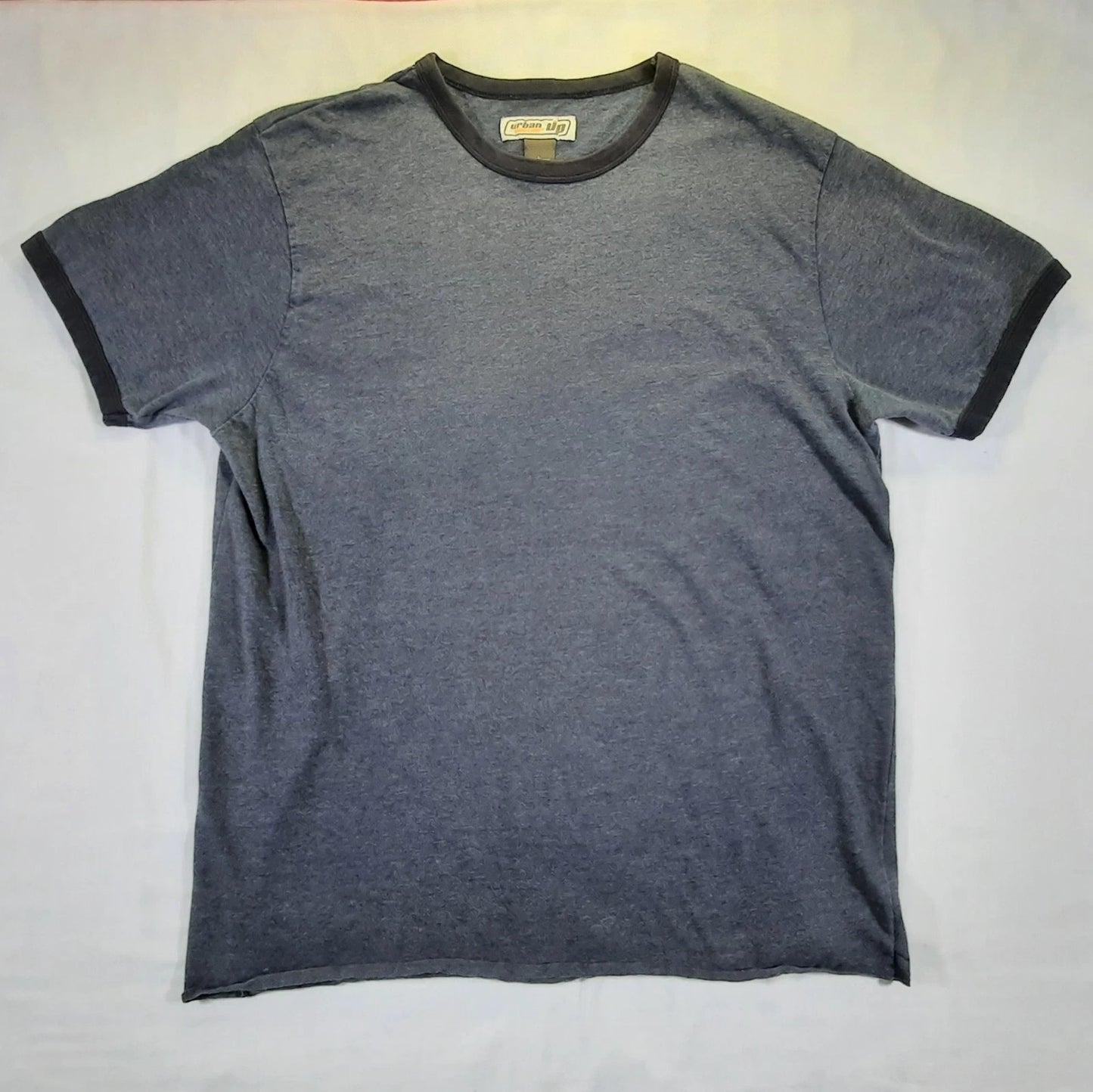 Blue Urban Pipeline Mens L Ringer Tee T-Shirt Blank UP Ultimate Y2K 90s Vintage