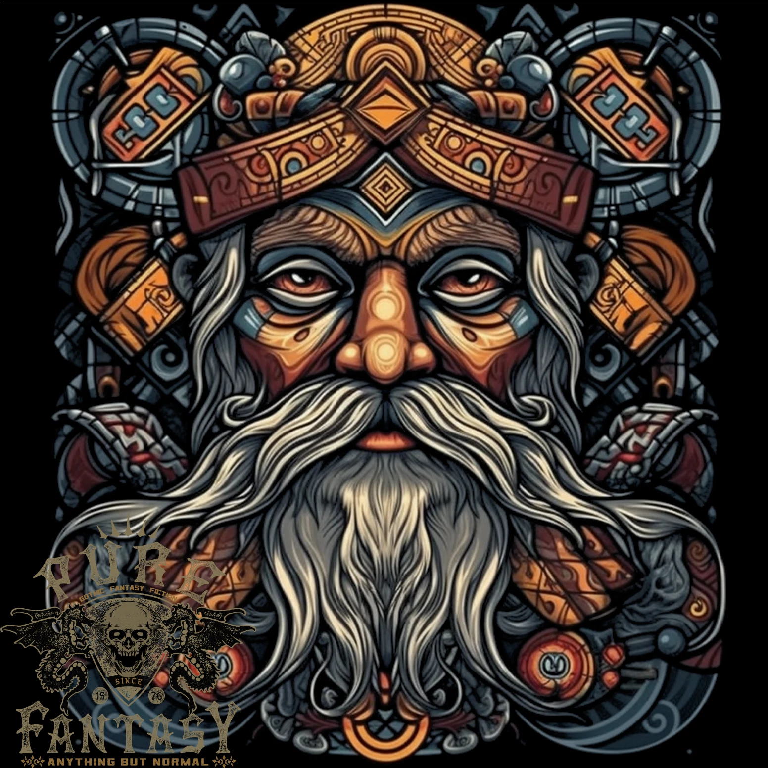 Tribal Viking Pagan Odin Warrior Mens Light Cotton T-Shirt