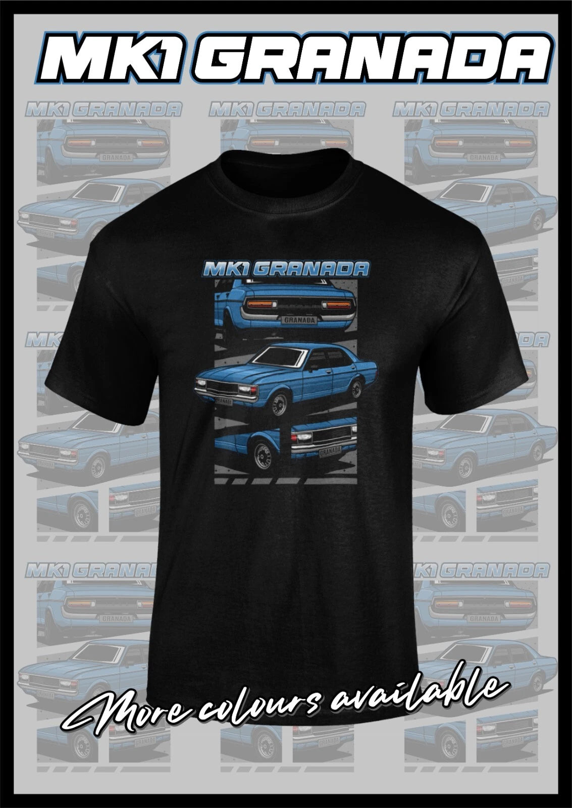 Classic Ford Granada Mark 1 Mk1 Tshirt  Banger Racing Retro