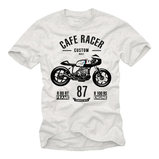Mens Motorcycle Theme Biker Gift Cafe Racer T-Shirt R/80/100 Motorcyclist