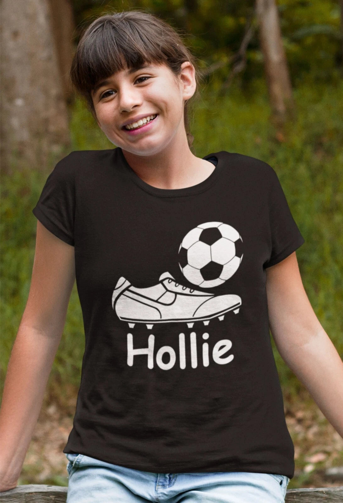 Personalised T-shirt Football Shoes Footballer Soccer Club Sports XMAS Gift Top