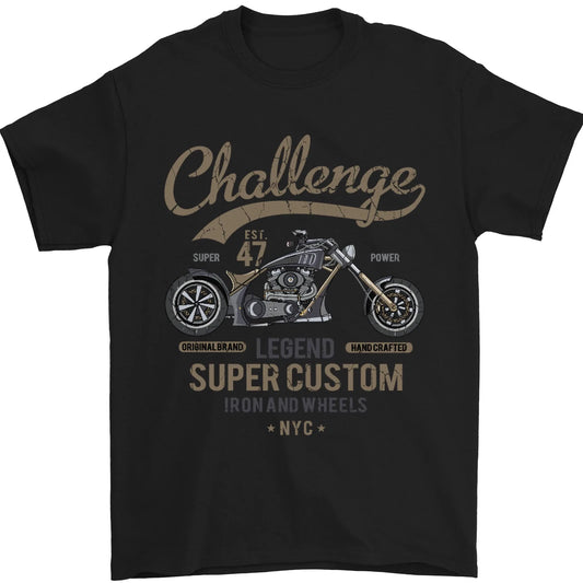 Challenge Legend Custom Chopper Motorbike Mens T-Shirt 100% Cotton