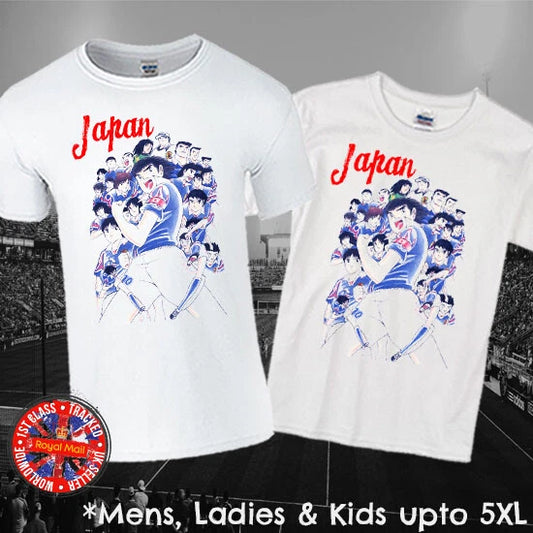 Japan Football Fan Manga World Cup T-shirt Mens Ladies Kids Qatar Gift