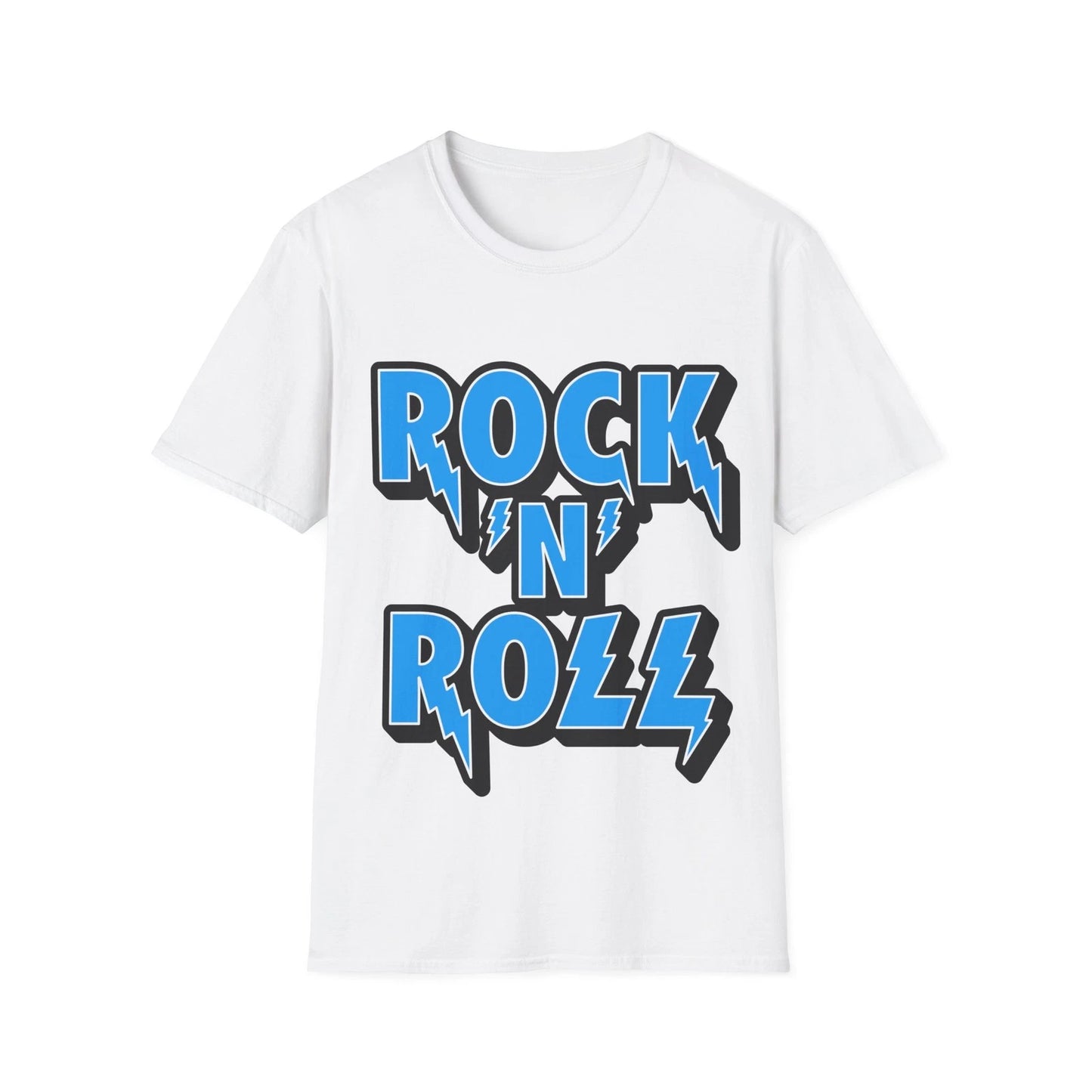 Rock'n'Roll Logo T-Shirt, Rock Music Fan Tee, Custom Type Design