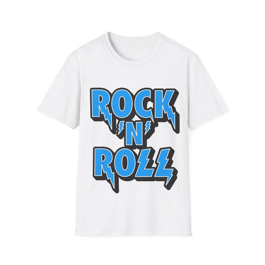 Rock'n'Roll Logo T-Shirt, Rock Music Fan Tee, Custom Type Design