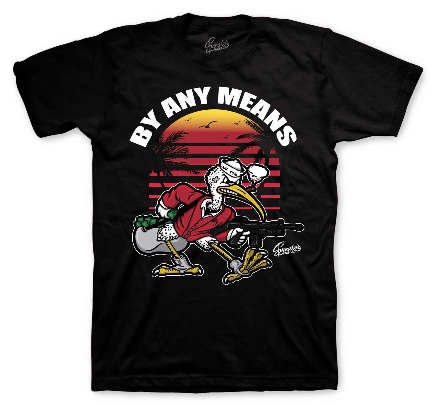 T-Shirt To Match Foamposite Gym Red Sneakers -  By Any Means Sneaker Tees