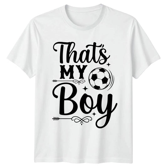 Thats My Boy Womens T-Shirt Youth Sports Soccer Mothers Day Gift For Her