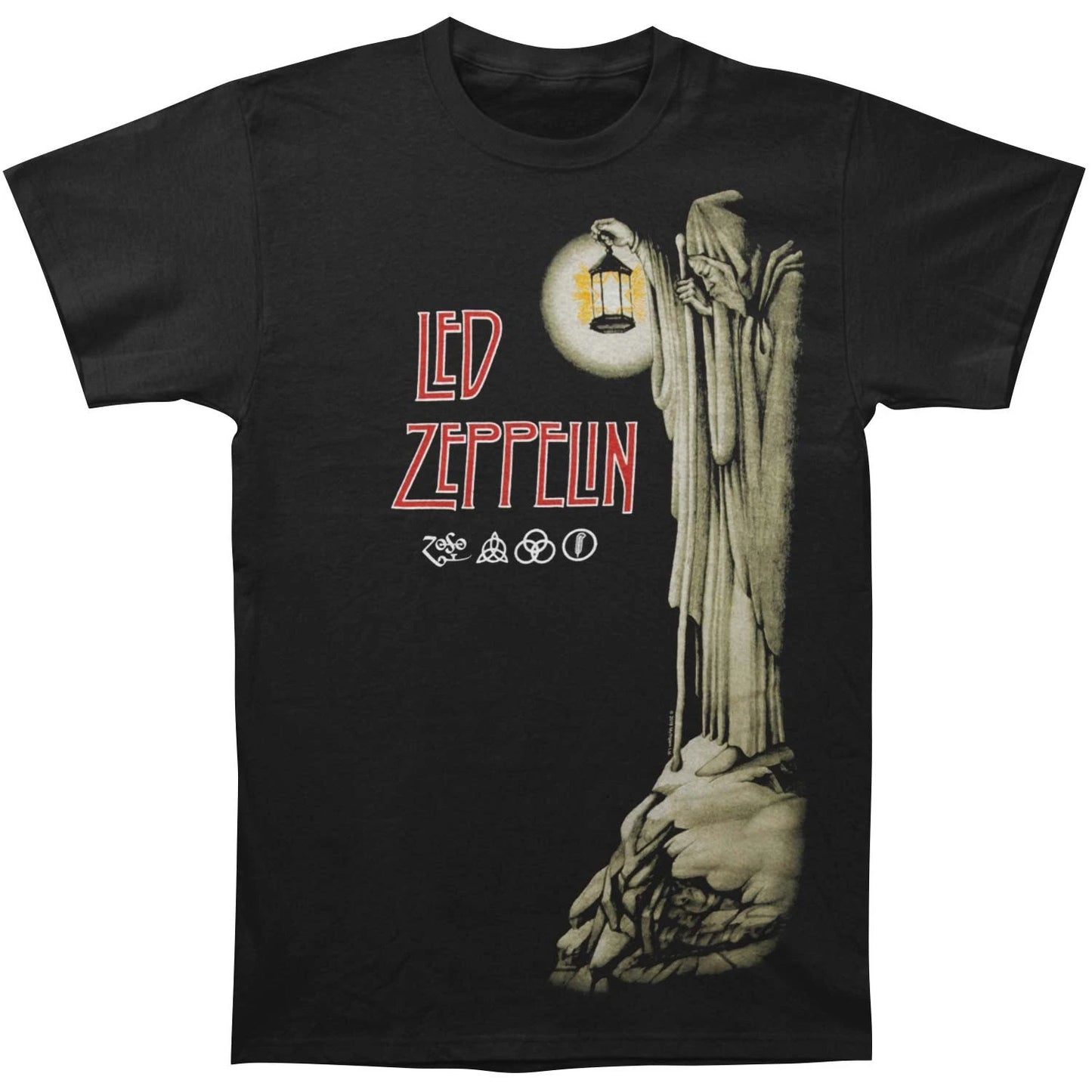 Men's Led Zeppelin Hermit Slim Fit T-shirt XX-Large Black