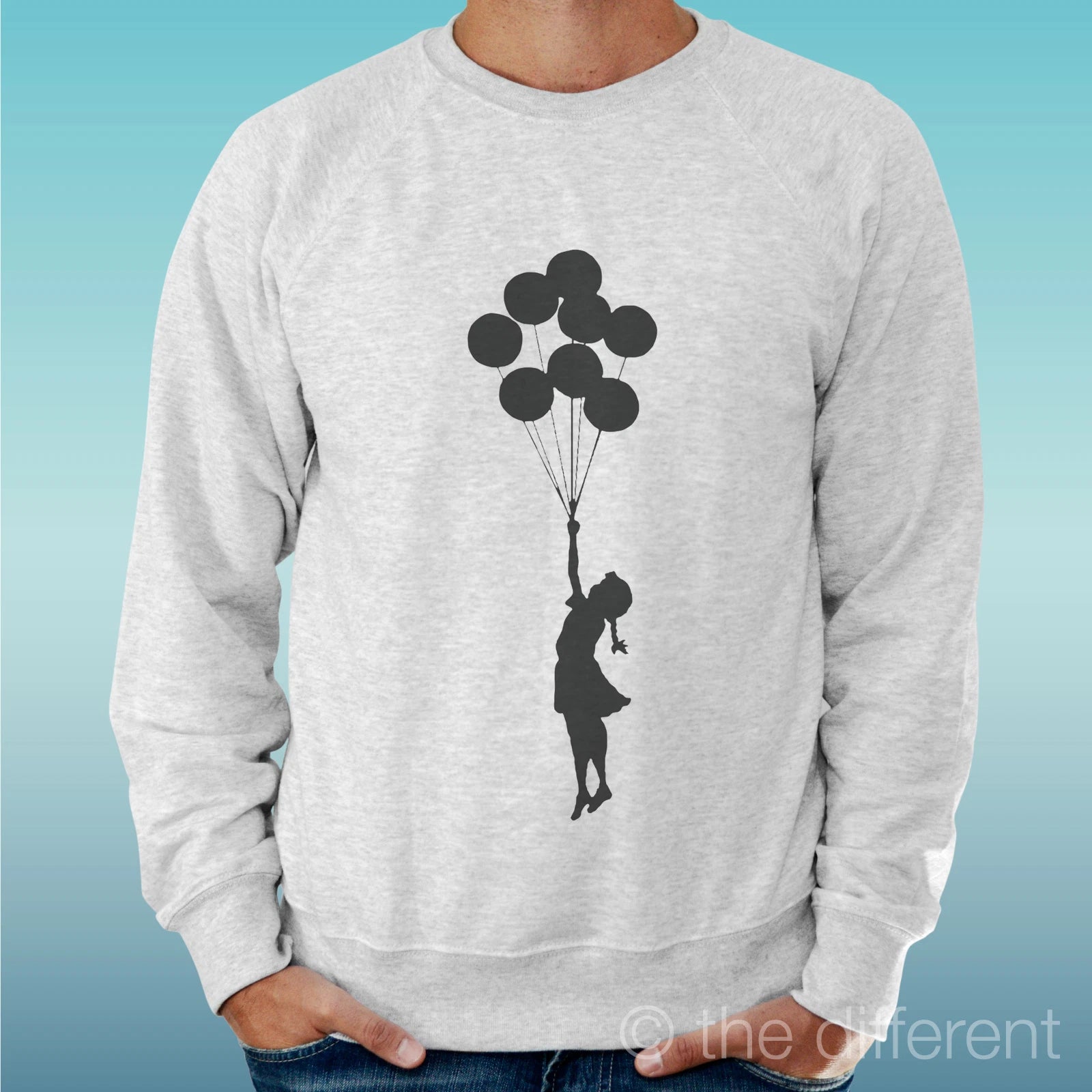Felpa Man Light Sweater Light Grey " Girl " Road To Happiness