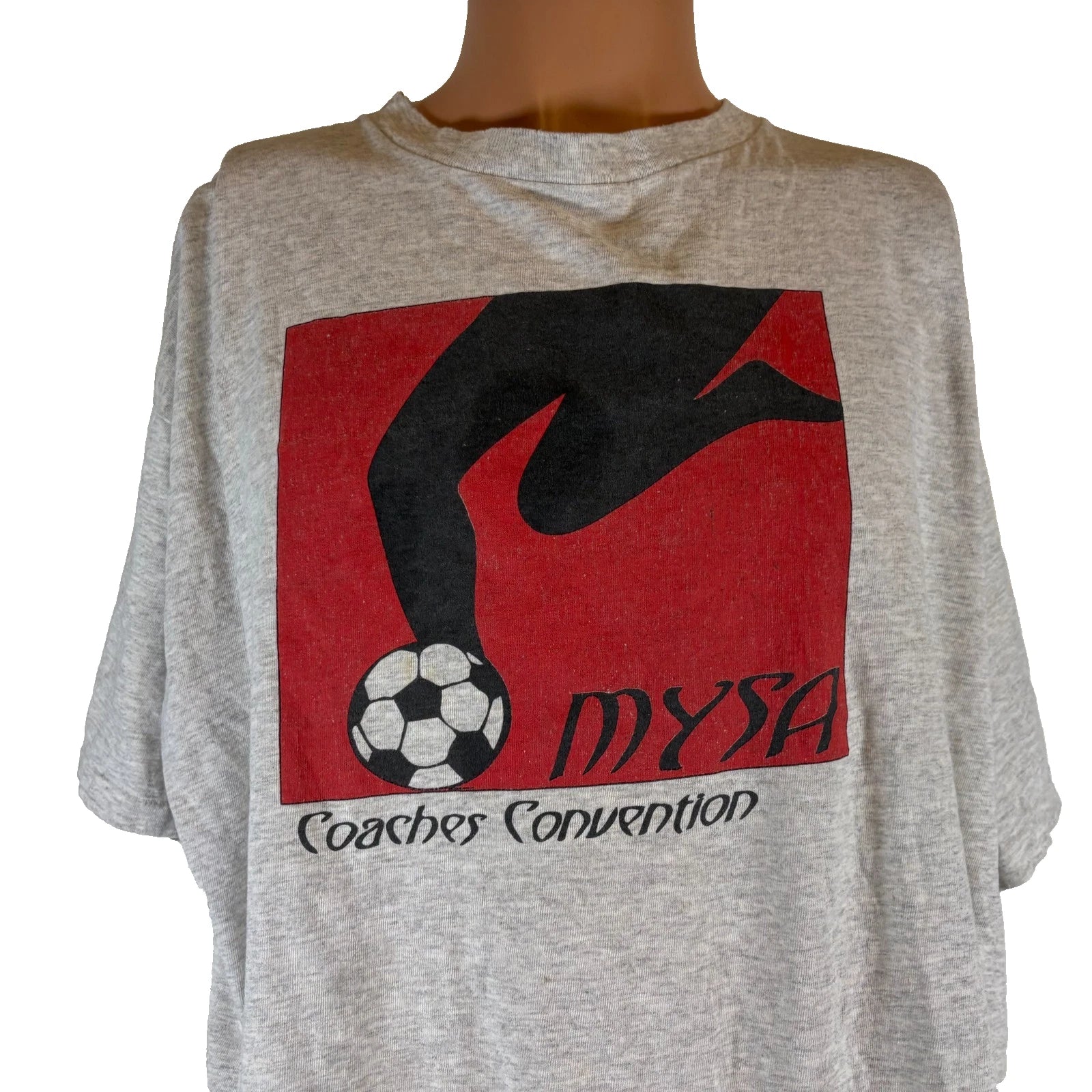 Vintage Adidas T Shirt Mens Size XL Mass Youth Soccer Coaches Convention 90s