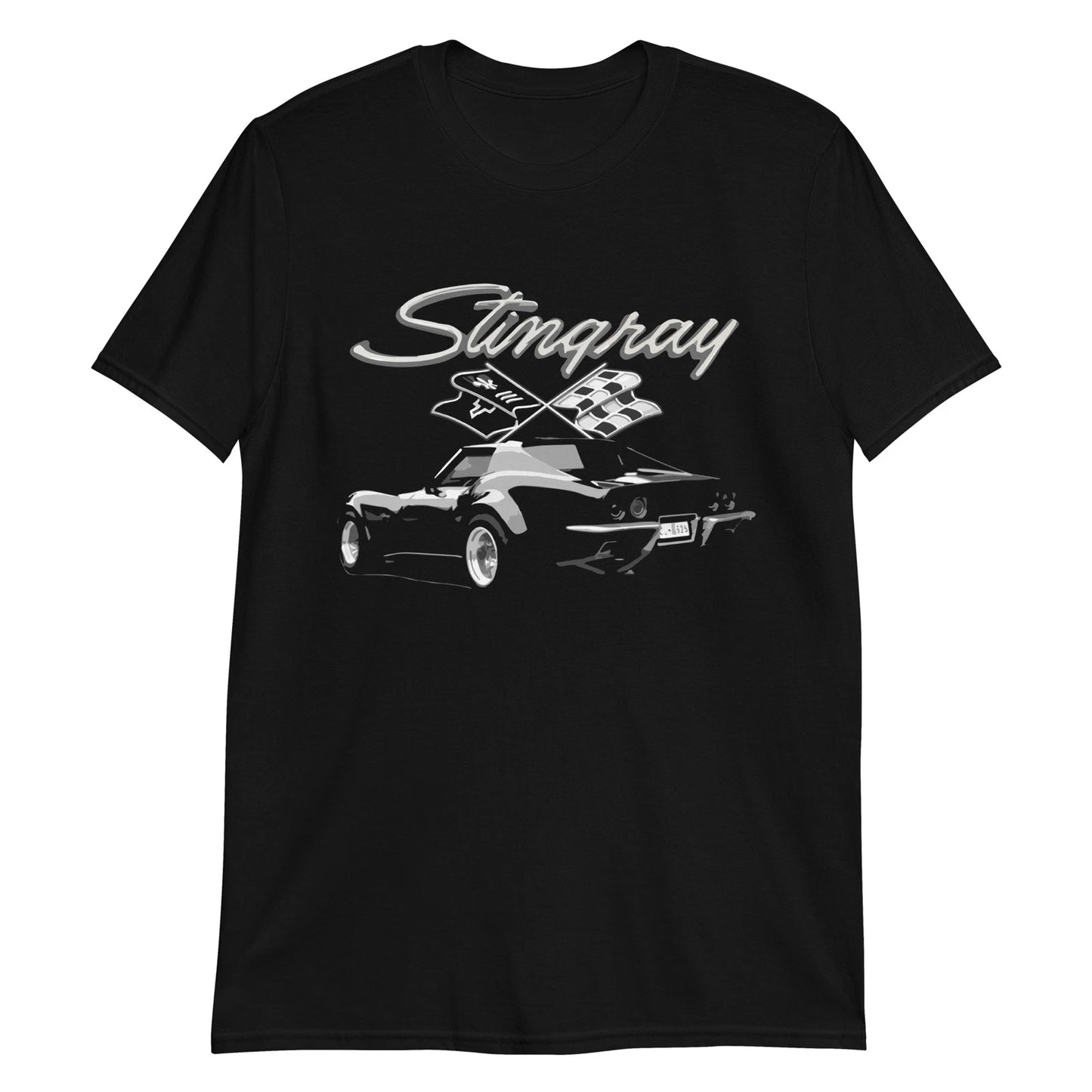 vette C3 Stingray 1969 - 1981 3rd Gen Vette Black Muscle Car T-Shirt