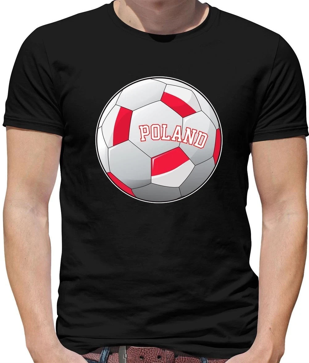 T-Shirt Homme Football Pologne - Supporter Équipe Polonaise Soccer Footie