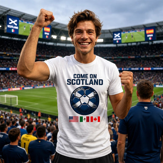 Scotland Football Supporter T Shirt Come On Scotland Soccer Ball Gift