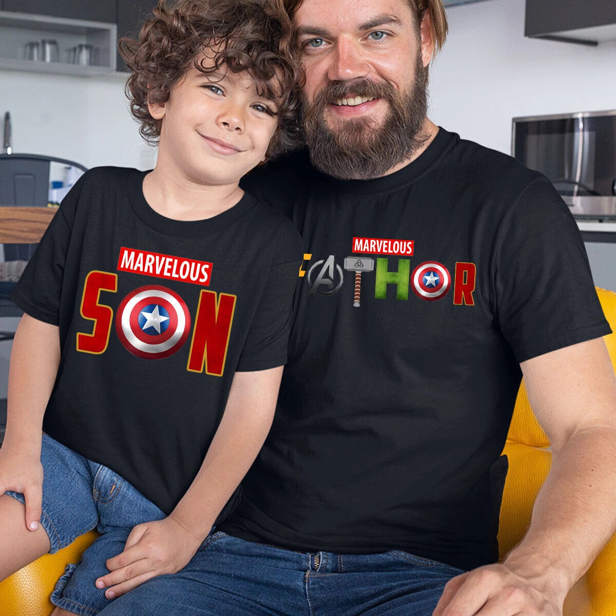 Fathers Day T-Shirt Father Son Kids Baby Matching T-Shirts Top #FD