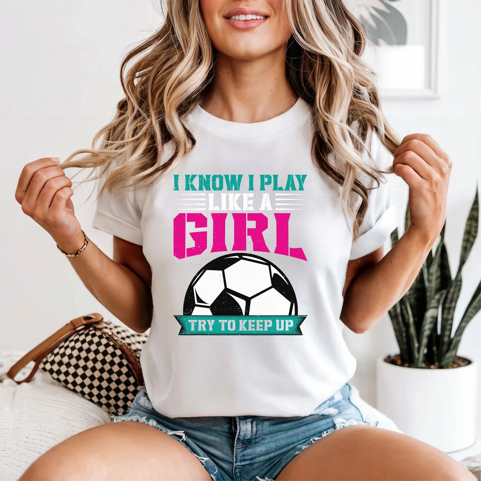 Just a Girl Soccer T-Shirt, Unisex Athletic Shirt, Sports Tee, Soccer [...]